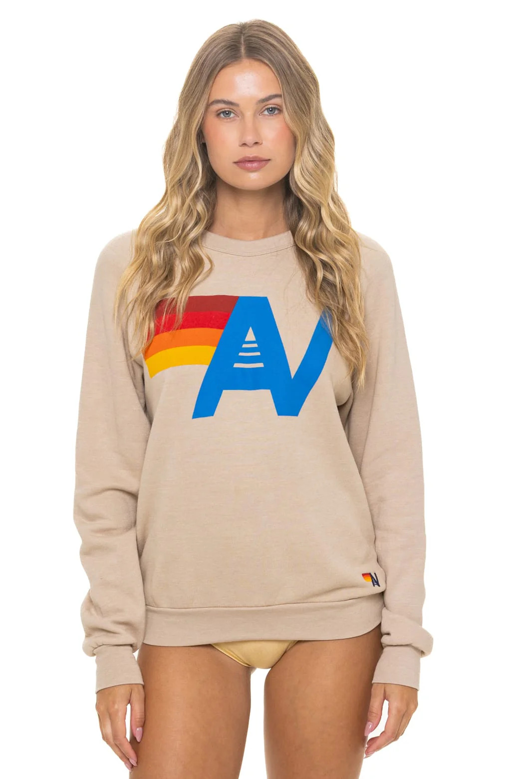 Logo Sweatshirt \u2013 Sand | Aviator Nation | Aviator Nation
