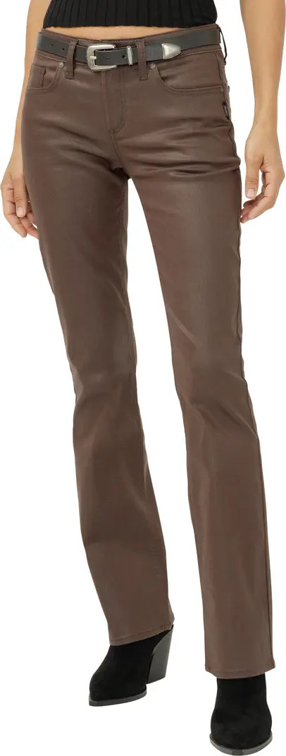 Suki Coated Curvy Mid Rise Slim Bootcut Jeans | Nordstrom