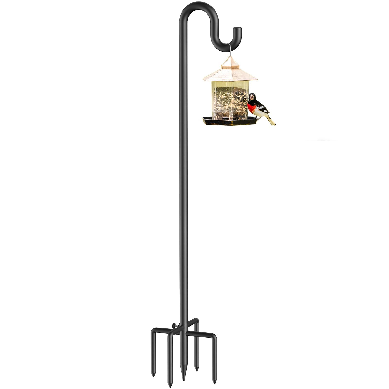 Amazon.com: Forlogic Bird Feeder Pole 76 Inches Shepherd Hooks for Outdoor, Heavy Duty Bird Feede... | Amazon (US)
