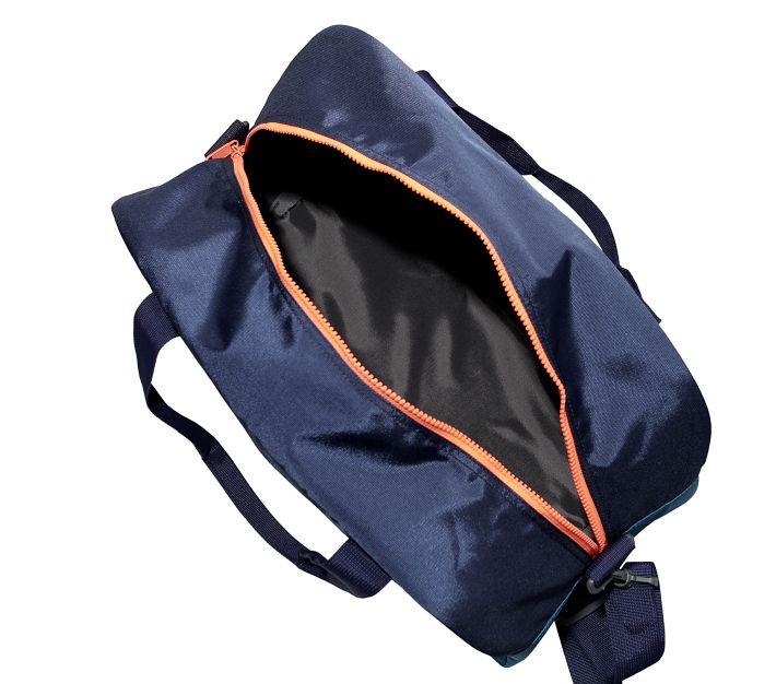 Astor Blue/Navy/Orange Duffle Bag | Pottery Barn Kids