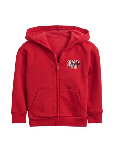 GAP Baby Boys Hooded Est. 1969 Logo Full Zip Modern Red 12-18M | Amazon (US)