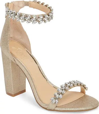 Jewel by Badgley Mischka Mayra Embellished Ankle Strap Sandal (Women) | Nordstrom
