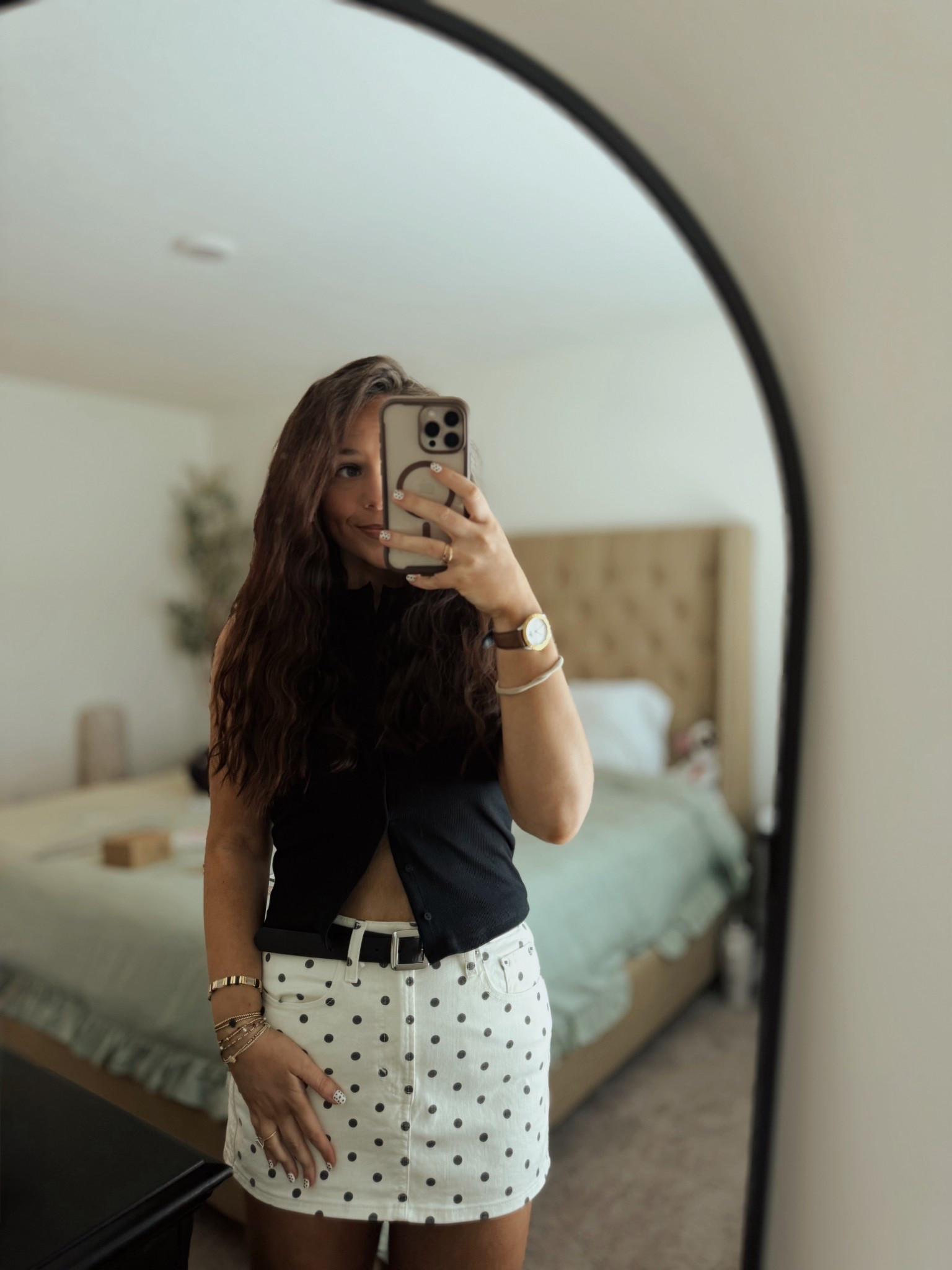 The polka dot skirt I can’t stop wearing!!!Target summer is just speaking to me!!! 

#LTKgrwm #LTKTravel #LTKootd