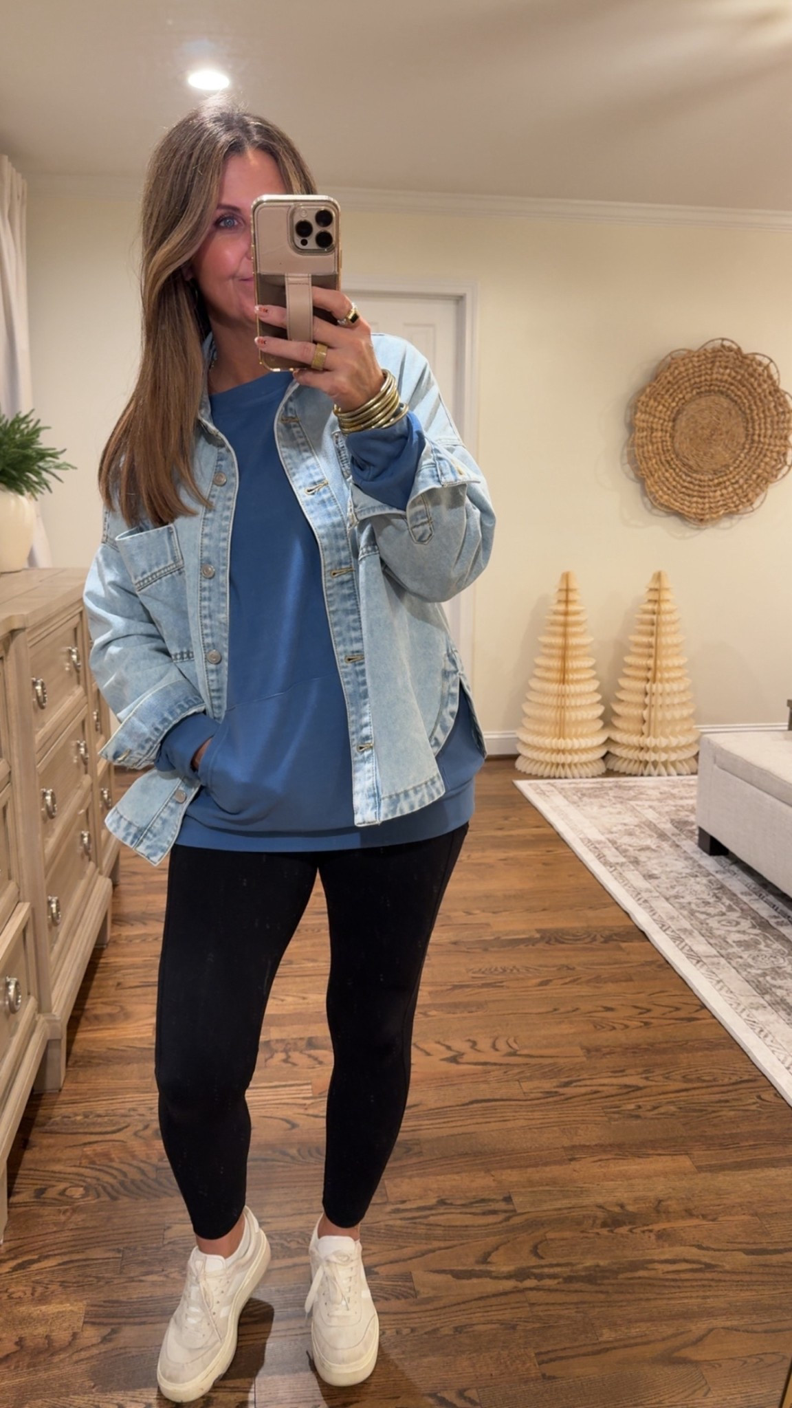 My everyday mom-on-the-move fit. Oversized hoodie + denim jacket always wins.

#LTKFindsUnder50 #LTKStyleTip #LTKOver40