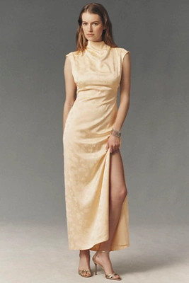 BHLDN Willa Jacquard Maxi Slip Dress | Anthropologie (US)