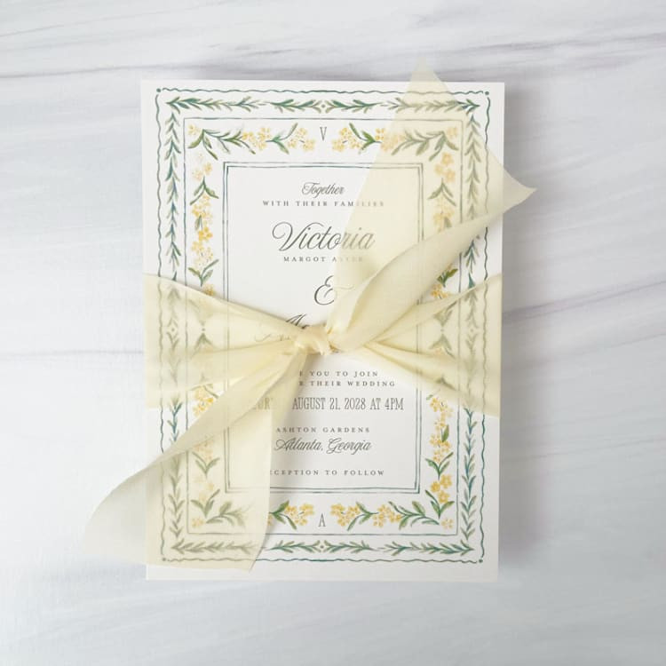2" Signature Sheer Ribbon- Pale Yellow | Minted
