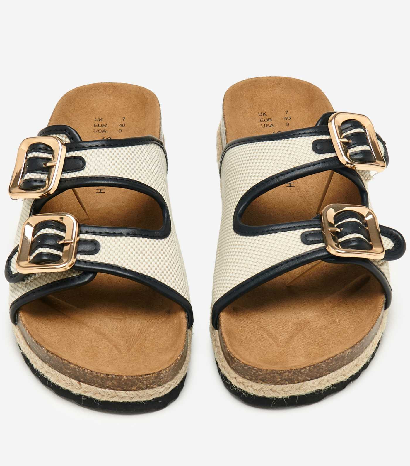 South Beach Cream Double Buckled Strap Mule Sandals | New Look | New Look (UK)