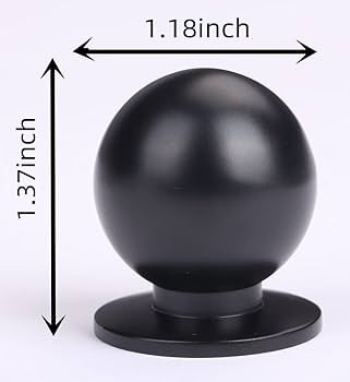 Riverockod 10 Pack Furniture knobs | Black Cabinet knobs | T-bar Kitchen Cabinet Knobs | Round So... | Amazon (US)