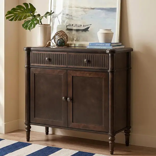 HULALA HOME Derk 32" Wide 1-Drawer 2 Door Accent Cabinet - Auburn | Bed Bath & Beyond