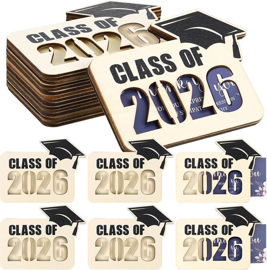 Kigley 6 Pcs Graduation Gift Card Holders 2026 Personalized Wooden Graduation Money Holder Class ... | Amazon (US)