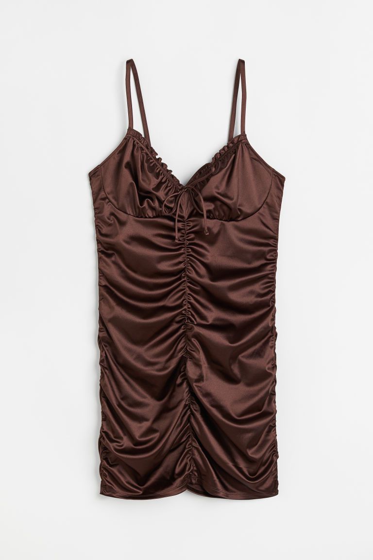 H & M - H & M+ Draped Dress - Brown | H&M (US + CA)