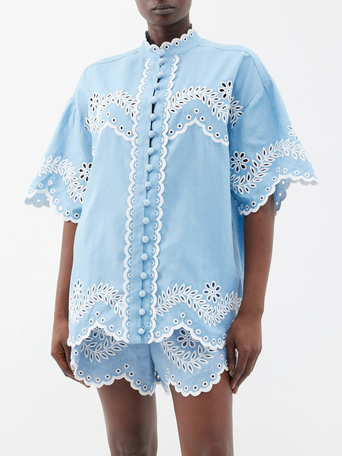 Junie broderie-anglaise cotton shirt | Matches (US)