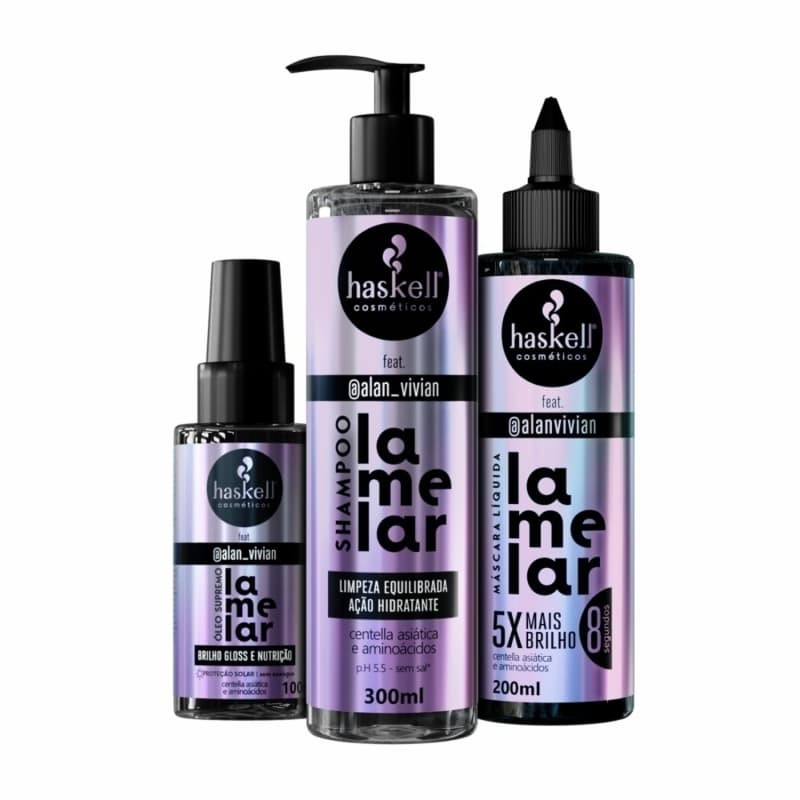 Kit Shampoo Máscara Líquida, Sérum Lamelar Haskell Alan Vivian | Beleza Na Web (BR)