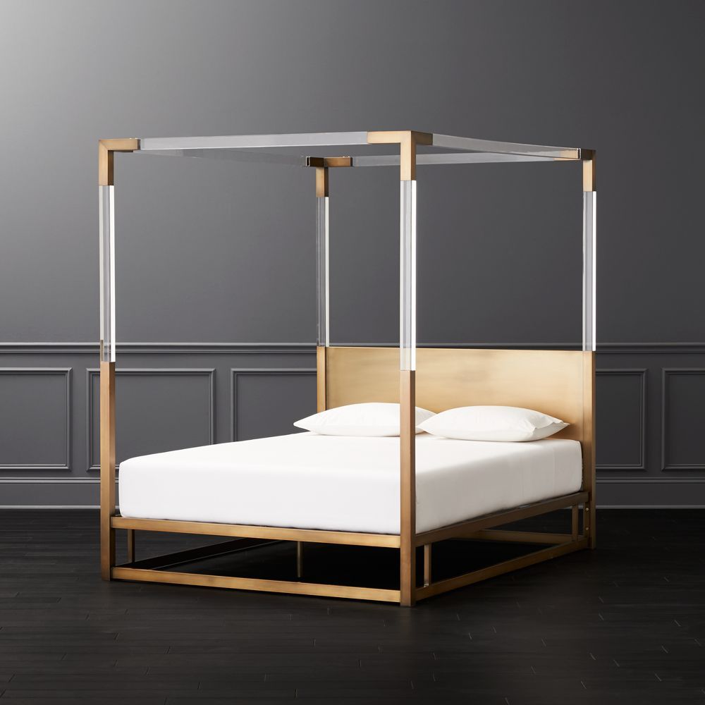 Acrylic Canopy Bed Queen | CB2