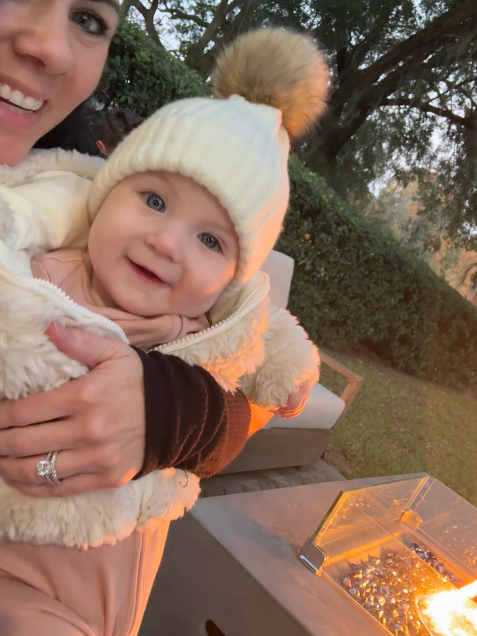 It’s finally fire pit weather! Baby Ari is bundled up in her Amazon outfit! Her jacket is a hand-me down from restoration hardware baby and her beanie is linked below. It was a part of her snowsuit set. I also linked my output which you can’t see, but it is the cutest black crop vest. I’ll share later and thermal leggings with a super soft long sleeve thermal white shirt. 

Prep for our Europe trip is underway and I will be linking all of our snow outfits through the week as we get packed! 

* she’s 8 months and wearing the 6-9 month onsie

#baby #winteroutfits #thermalset #babysnowsuit #amazonbaby 

#LTKBaby #LTKSeasonal #LTKKids