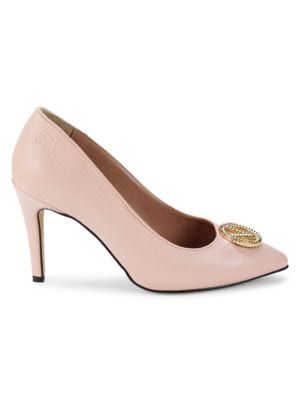 Clara Monogram Leather Pumps | Saks Fifth Avenue OFF 5TH