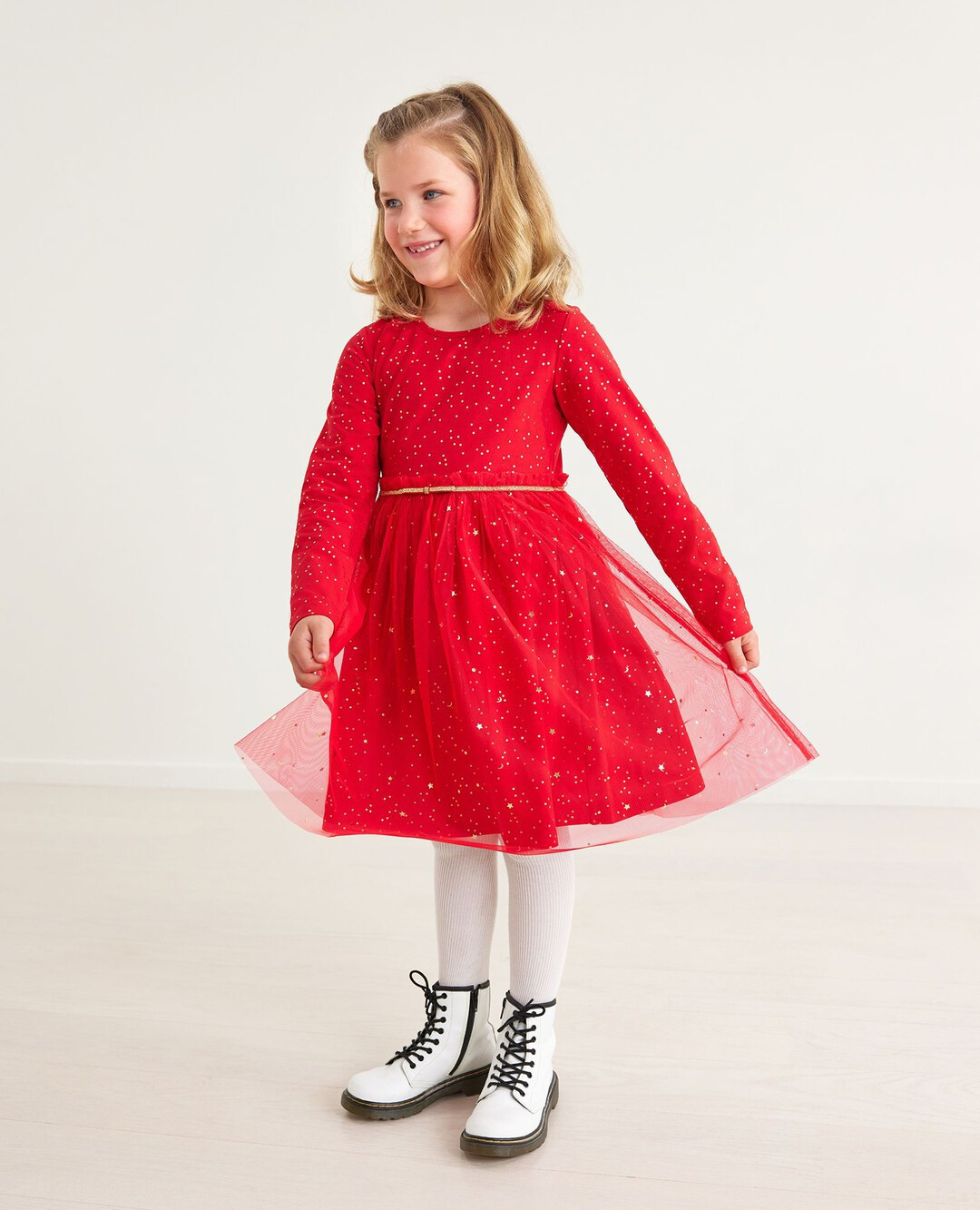 Shimmer Star Dress In Soft Tulle | Hanna Andersson