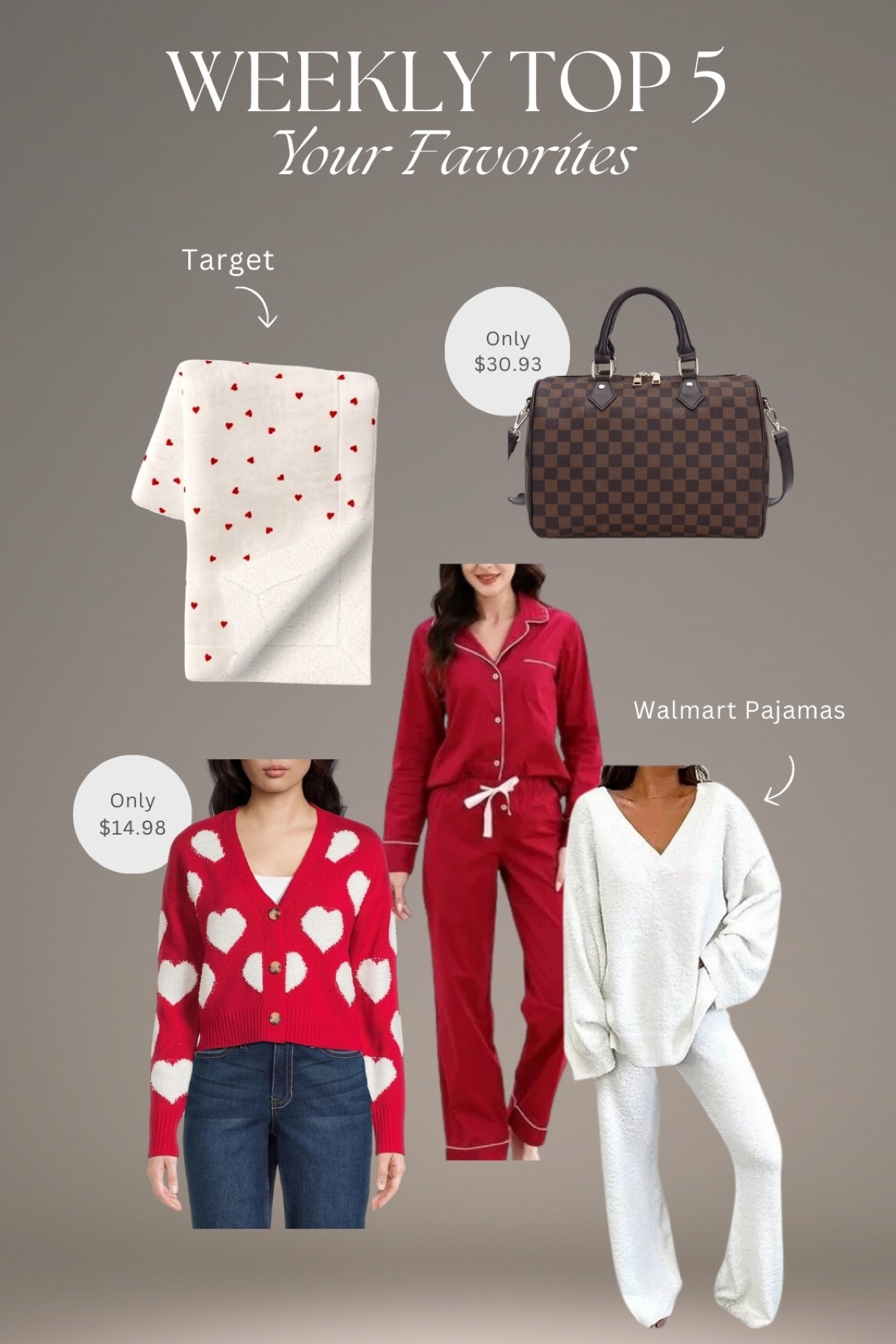 Your weekly top favorites! Loving all the Valentine’s Day fashion!

#LTKfindsunder100 #LTKSeasonal #LTKMostLoved