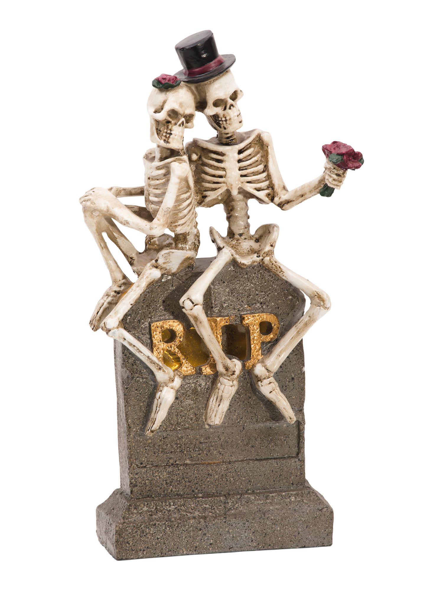 Led Skeleton Couple On Tombstone | TJ Maxx