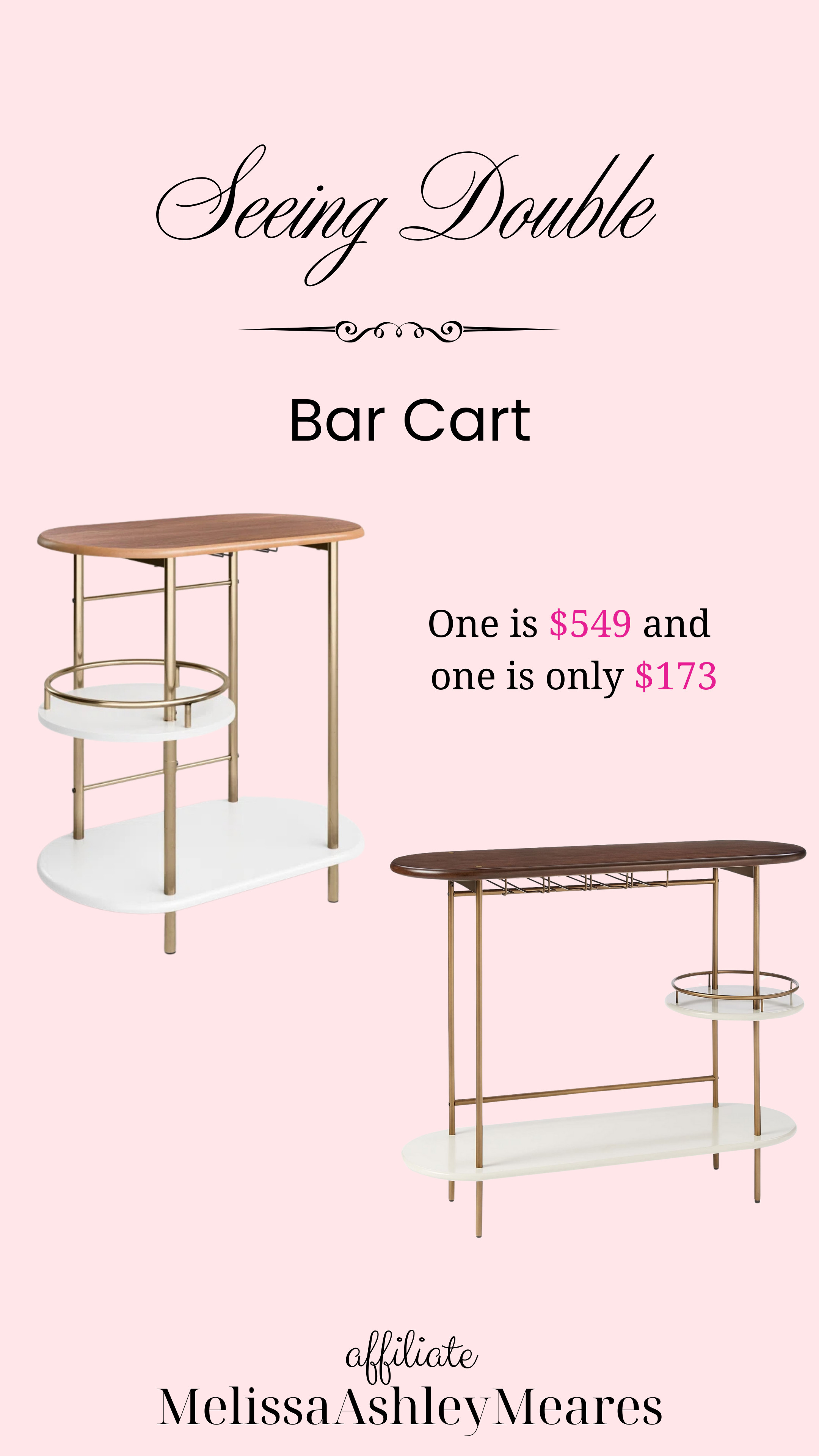 This West Elm bar cart is gorgeous, but so is this Wayfair find, and it's less than half the price! Can you tell which is which? 

 #LTKHome