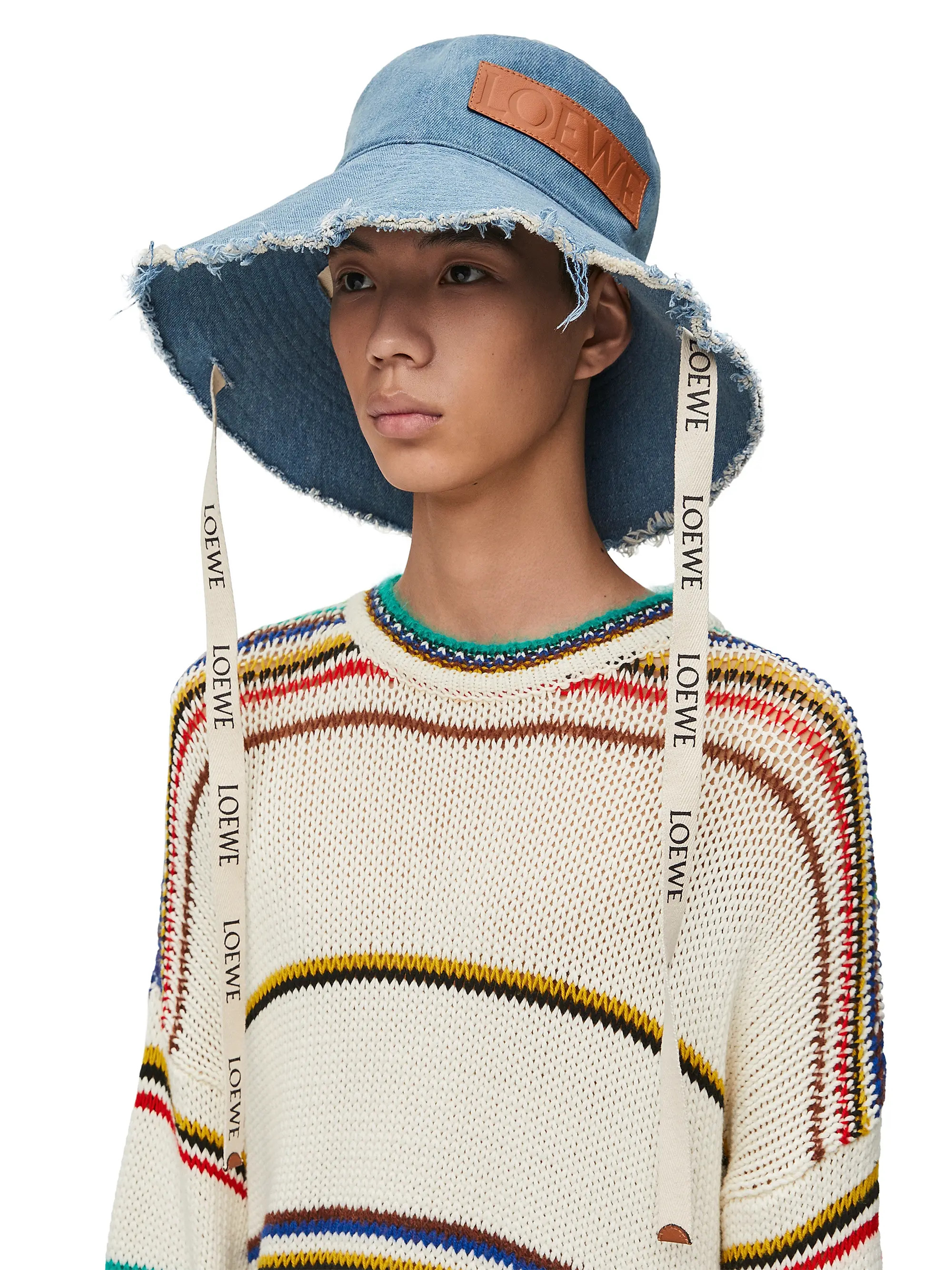 LOEWE x Paula's Ibiza Fisherman Frayed Denim Hat | Saks Fifth Avenue