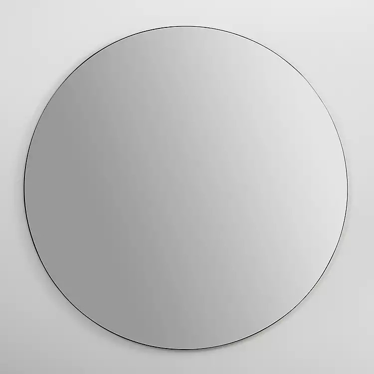 Round Black Linear Wall Mirror | Kirkland's Home