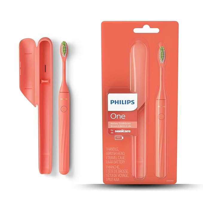 Philips Sonicare One by Sonicare Battery Toothbrush, Miami Coral, HY1100/01 | Amazon (US)