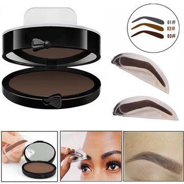Eyebrow Stamp Power Black Brown Brows Mineral Palette Eyebro | Newchic