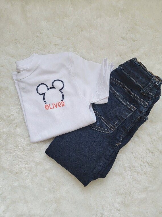 Toddler Disney Personalized Disneyland Shirt Toddler White Disney Shirt Personalized Little Kid D... | Etsy (US)