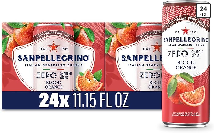 Sanpellegrino Zero Grams Added Sugar Pomegranate & Orange Italian Sparkling Drink, 24 Pack Of 11.... | Amazon (US)