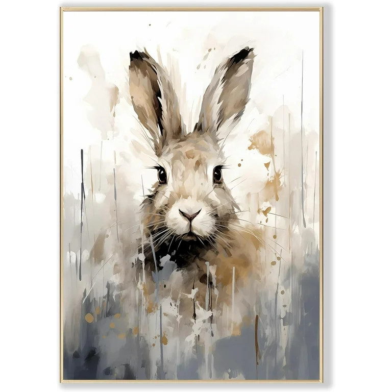 AXXPosters Watercolor Nursery Wall Art Cute Rabbit Bunny Poster Painting Vintage Animal Art Print... | Walmart (US)