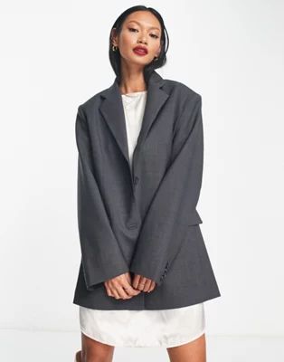 & Other Stories oversized blazer in gray - part of a set | ASOS | ASOS (Global)