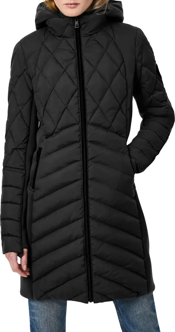 Bernardo Mixed Media Water Resisant Quilted Puffer Jacket | Nordstrom | Nordstrom