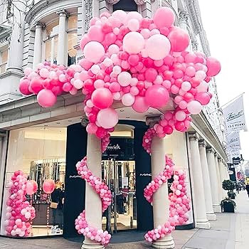 PartyWoo Magenta Pink Balloons, 127 pcs Hot Pink Balloons Different Sizes Pack of 36 Inch 18 Inch... | Amazon (US)