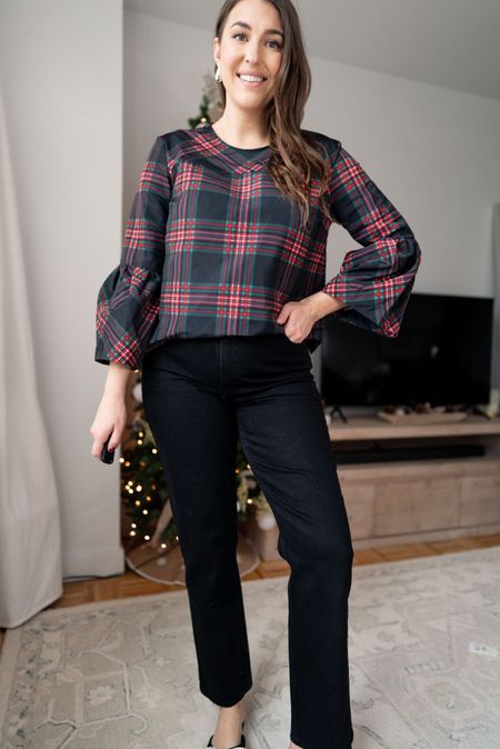 Walmart tartan top made with 100% recycled poly 

walmart fashion | Walmart finds | walmart clothing | walmart fall | walmart midsize | Walmart top | holiday outfit | thanksgiving outfit 

#LTKSeasonal #LTKmidsize #LTKHoliday