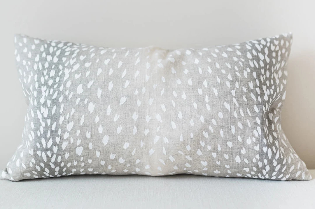 Gray Antelope Lumbar Pillow Cover, Rectangle Pillow Cover, Antelope Pillow Shams, Antelope Throw ... | Etsy (US)