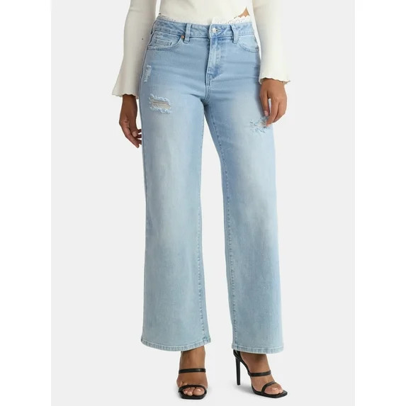 Madden NYC Women's Lace Waist Jeans, 32" Inseam, Sizes 00-18 | Walmart (US)