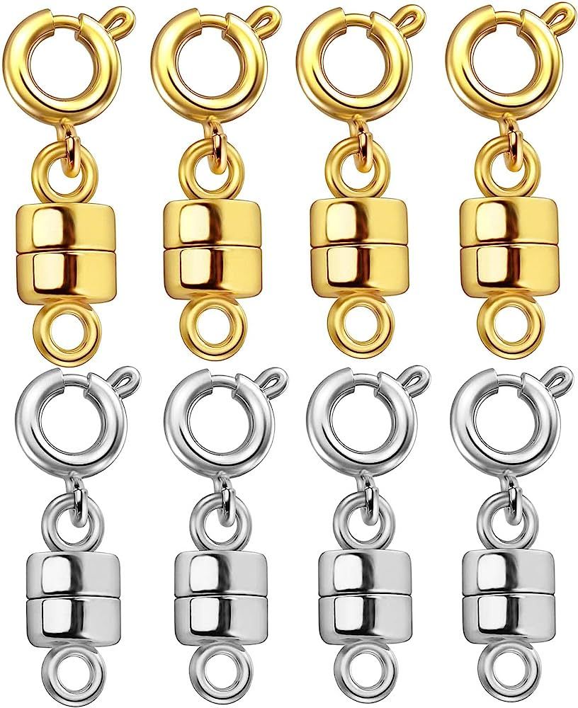 Dailyacc Magnetic Necklace Clasps and Closures - Safety 14 K Gold and Silver Jewelry Converters f... | Amazon (US)