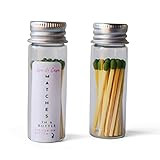 Home Decor Mini Artisan Matches in a Bottle/Jar| Cute and Chic Candle Accessory| Premium Wooden Matc | Amazon (US)