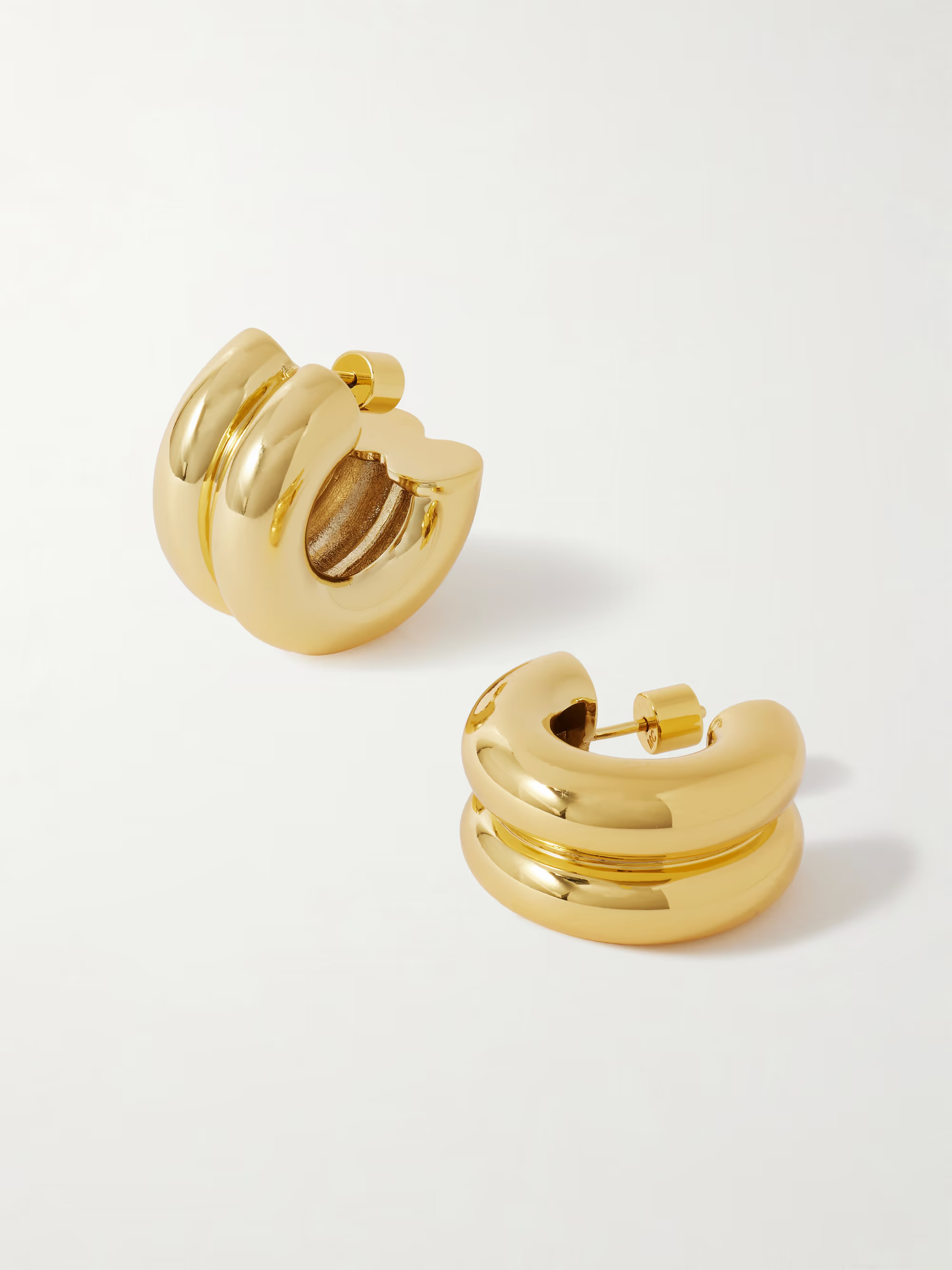 Double gold-plated hoop earrings | NET-A-PORTER (US)