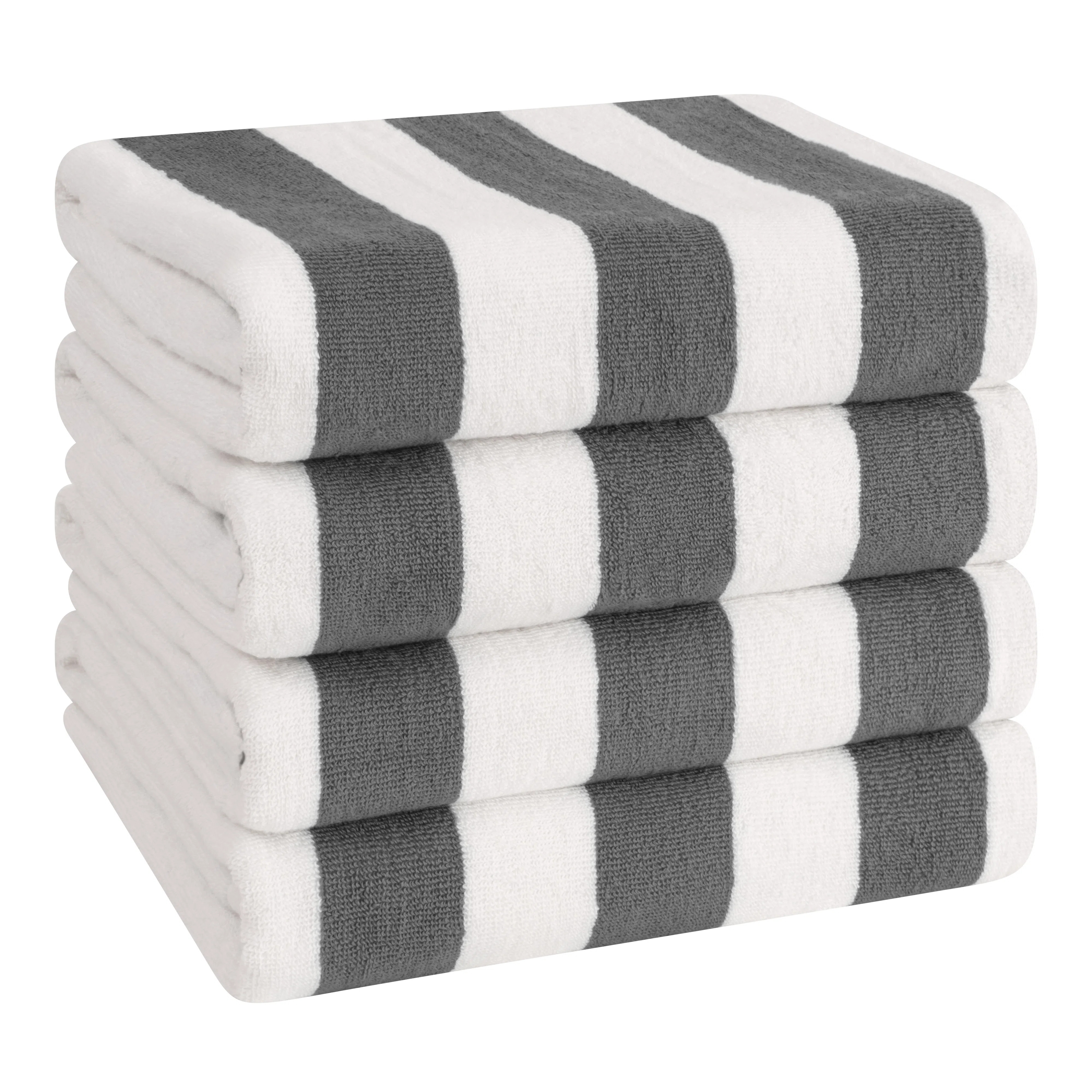 Latitude Run® Devontia Cabana Striped Beach Towels, 30x60 inch 4 Piece Oversize Pool Towels & Re... | Wayfair North America