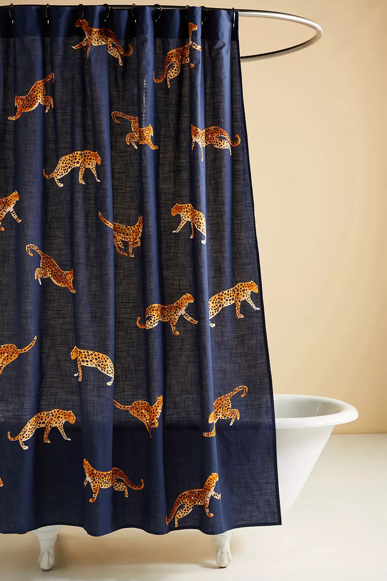 Leopard Organic Cotton Shower Curtain | Anthropologie (US)