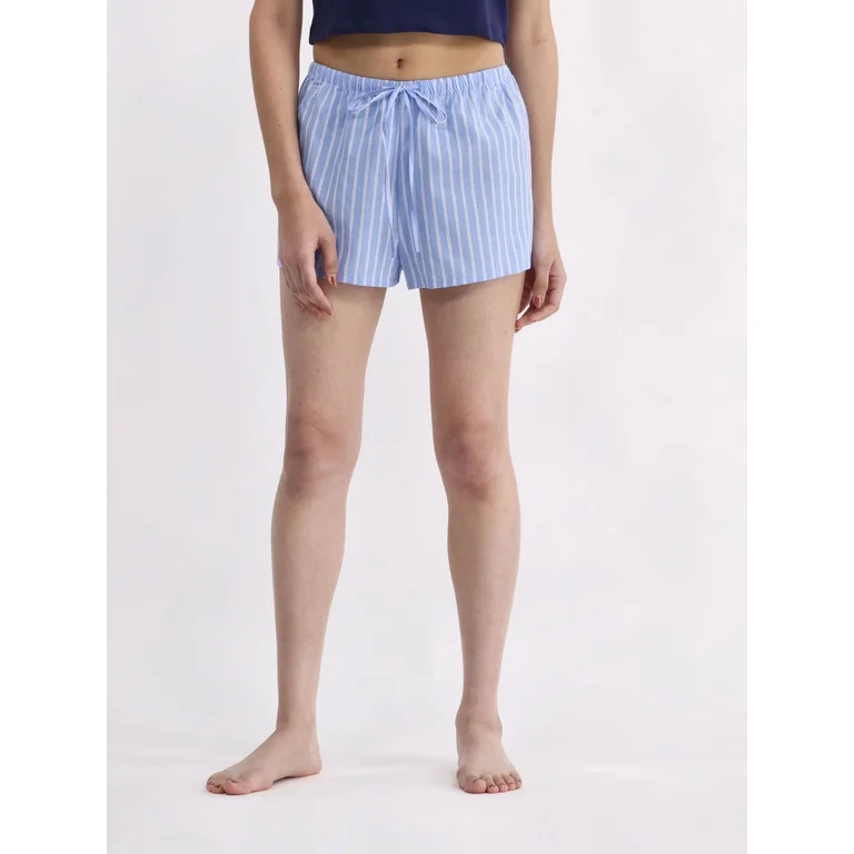 No Boundaries Woven Sleep Shorts, 1.5'' Inseam, Women’s - Walmart.com | Walmart (US)