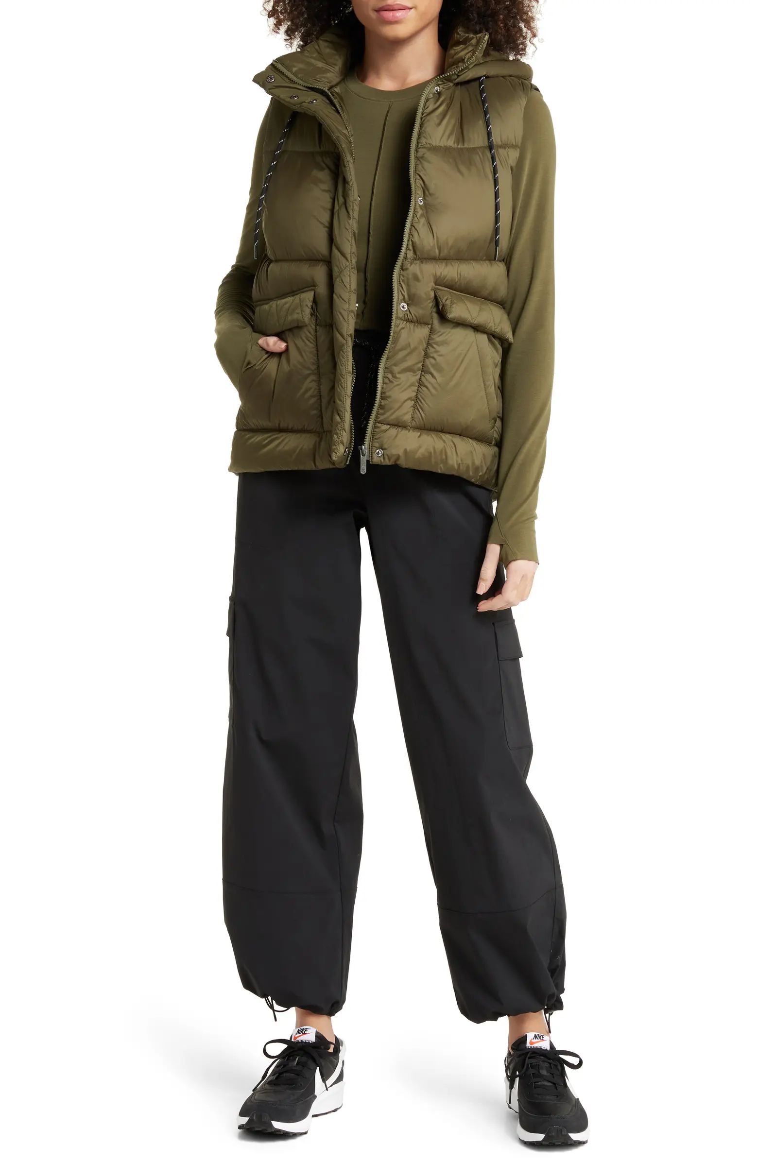 Quilted Hooded Cocoon Vest | Nordstrom