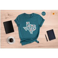 Texas Pride Shirt Heart Map Tee, Lover Gift | Etsy (US)