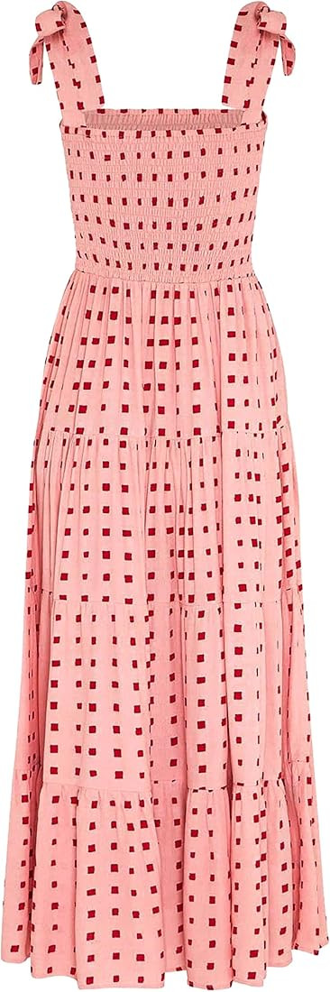 2025 Women’s Summer Casual Maxi Dress Spaghetti Strap Square Neck Boho Beach Long Sun ... | Amazon (US)