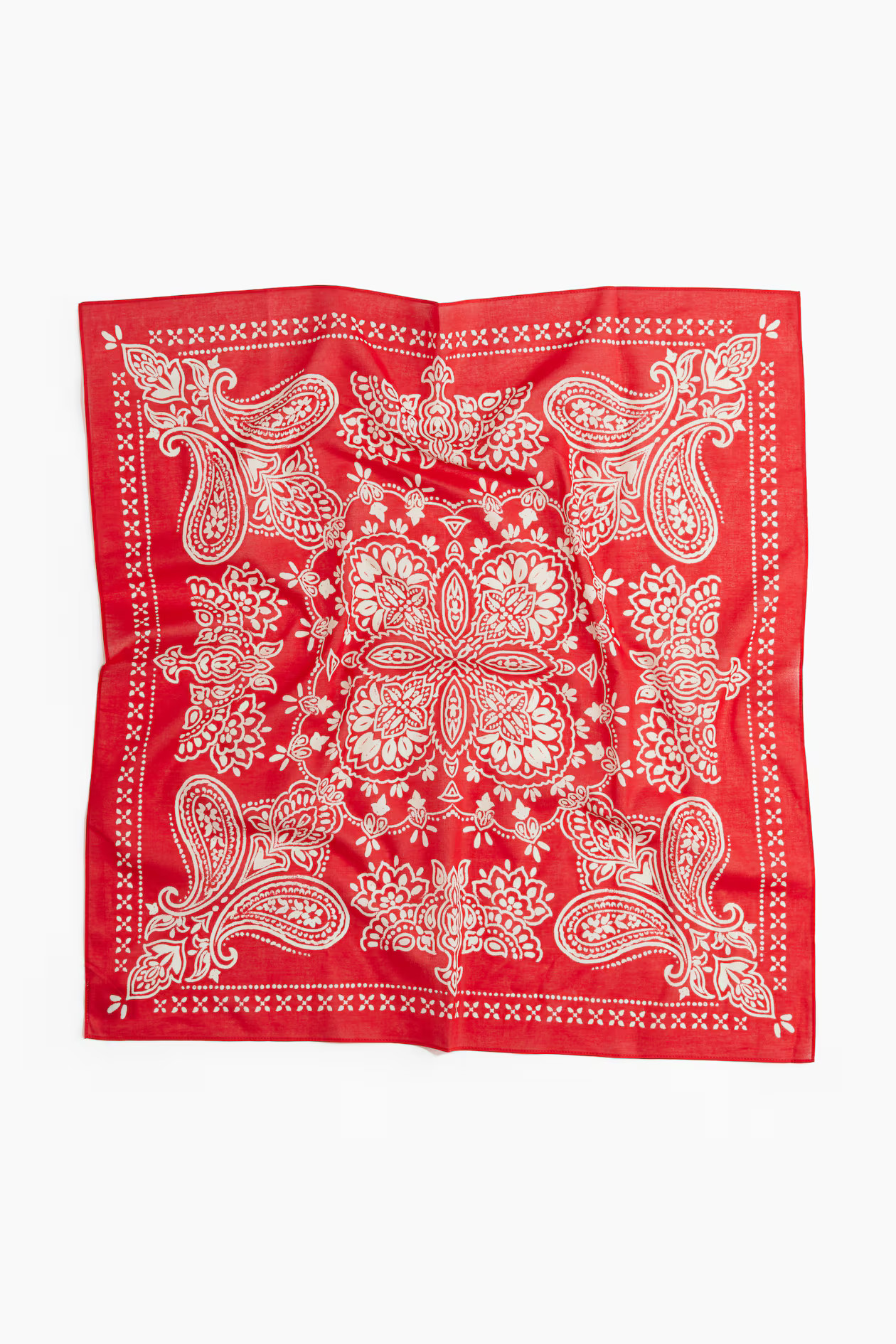 Katoenen sjaal met dessin - Rood/paisleydessin - DAMES | H&M NL | H&M (DE, AT, CH, NL, FI)
