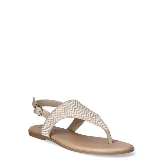 Time and Tru Women’s Core Thong Sandals, Wide Width Available - Walmart.com | Walmart (US)