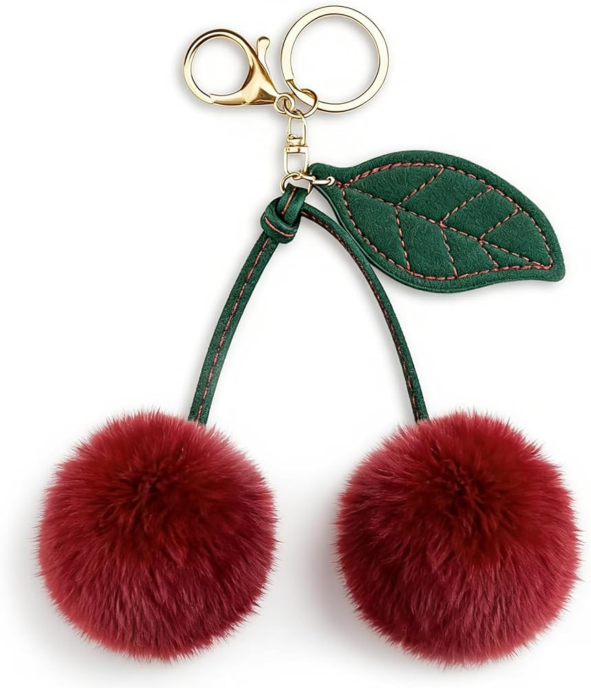 Cherry Keychain Cherry Accessories Bag Charms for Handbags Car Key Chain Christmas Gifts for Wome... | Amazon (US)