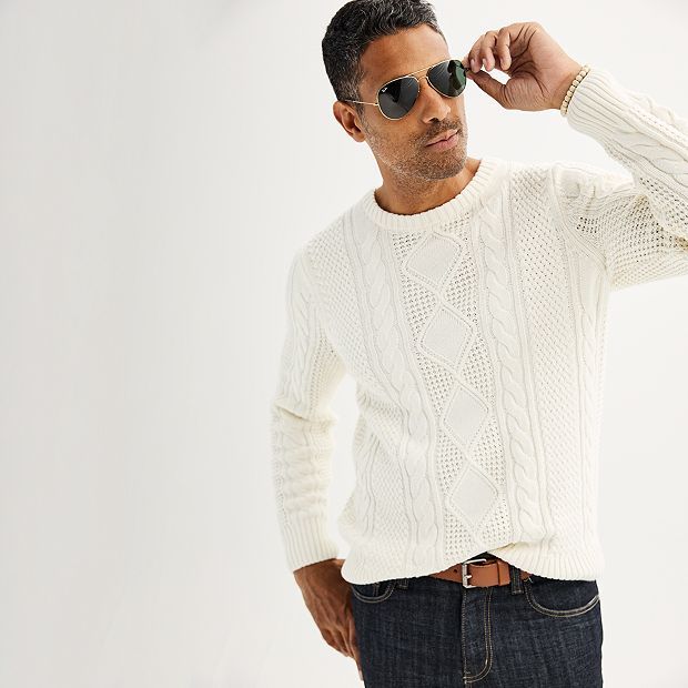 Men's Sonoma Goods For Life® Fisherman Sweater | Kohl's
